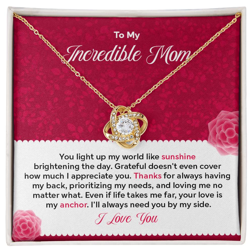 To my Incredible Mom - Gift From Daughter/Son In Law, Present For Mom