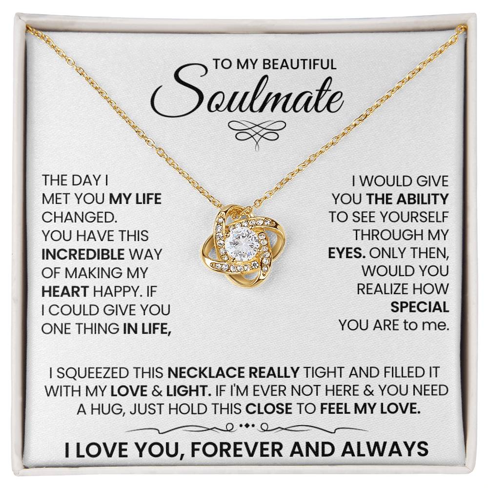 To My Beautiful Soulmate Necklace for Women, Girlfriend The Day