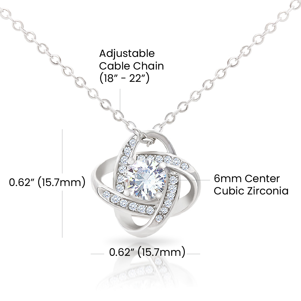 I Love You - Wife Birthday, Anniversary, Valentines Love Knot Necklac