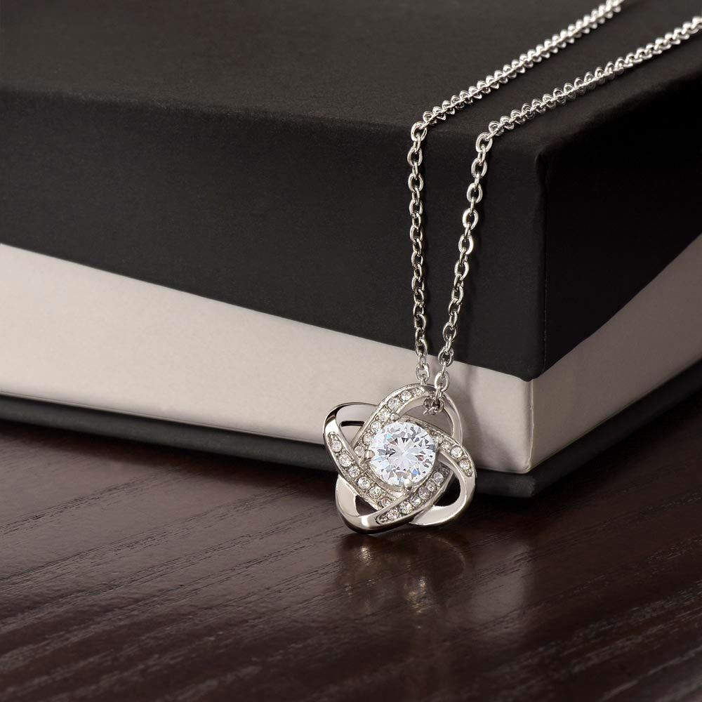 To My Beautiful Girlfriend Love Knot Necklace - My Gorgeous Girlfrien