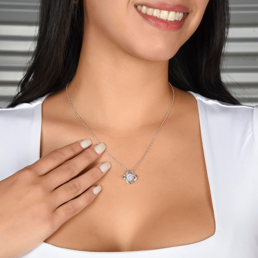 To My Beautiful Girlfriend Love Knot Necklace - My Gorgeous Girlfrien