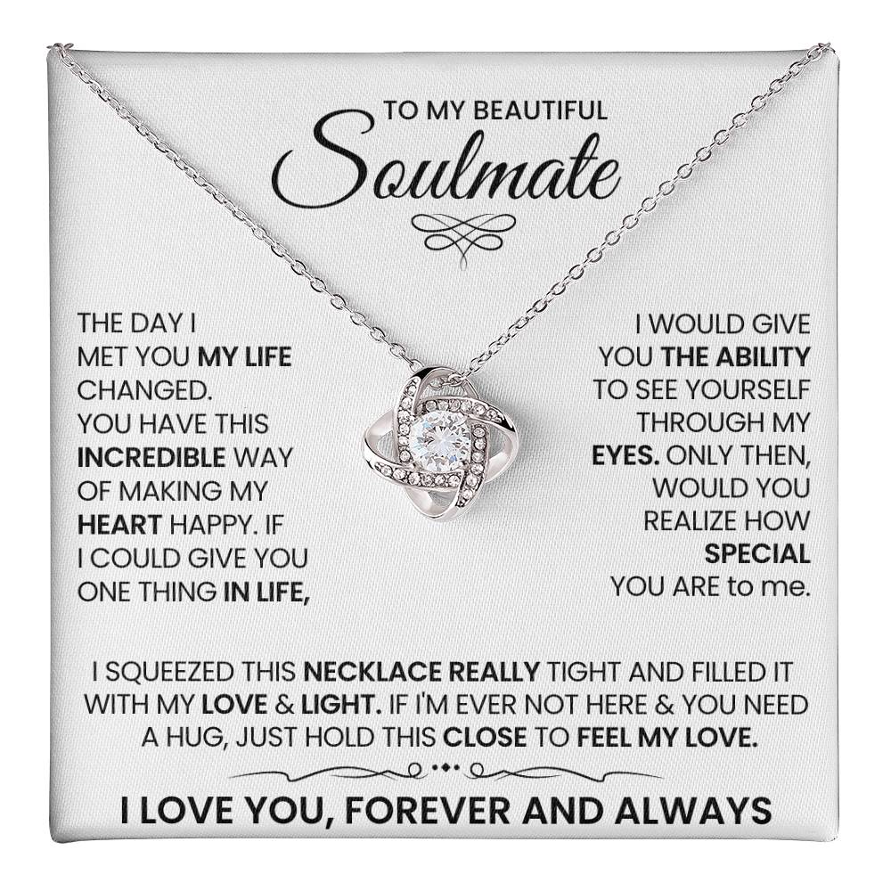 To My Beautiful Soulmate Necklace for Women, Girlfriend The Day