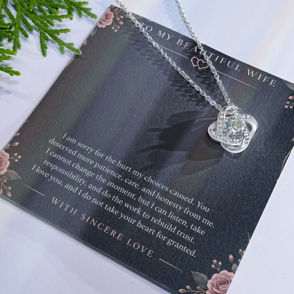 Love Knot Necklace for Wife from Husband – I Am Sorry, My Love — product image 7