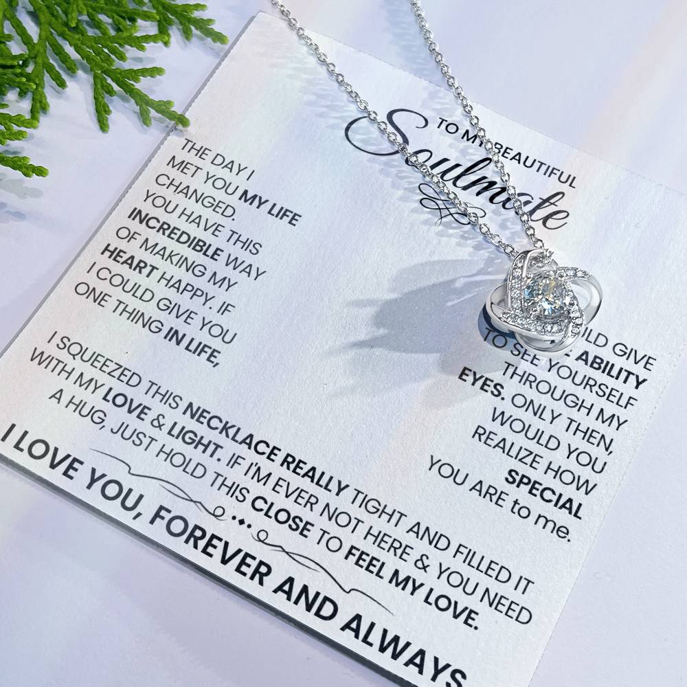 To My Beautiful Soulmate Necklace for Women, Girlfriend The Day