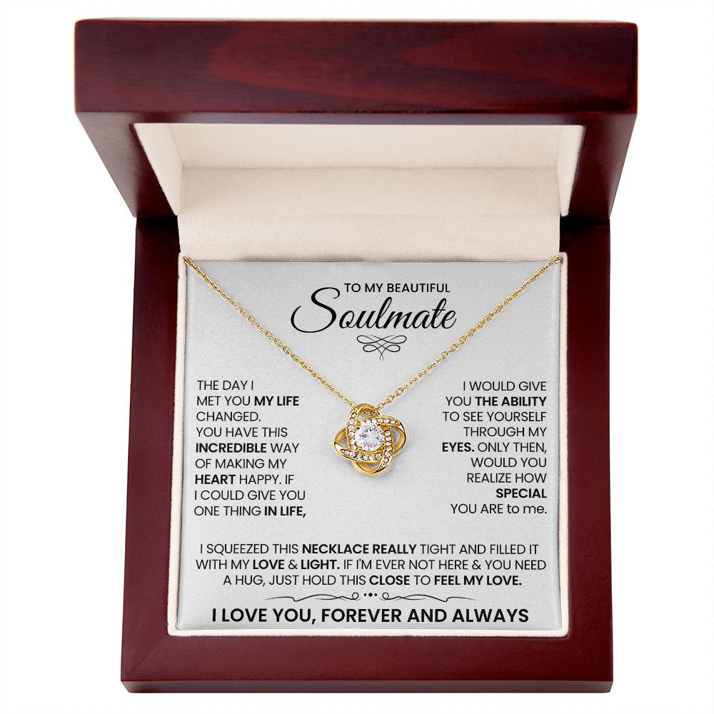 To My Beautiful Soulmate Necklace for Women, Girlfriend The Day