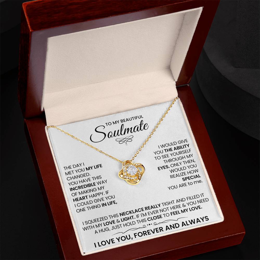 To My Beautiful Soulmate Necklace for Women, Girlfriend The Day