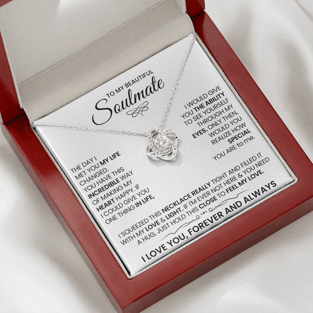 To My Beautiful Soulmate Necklace for Women, Girlfriend The Day