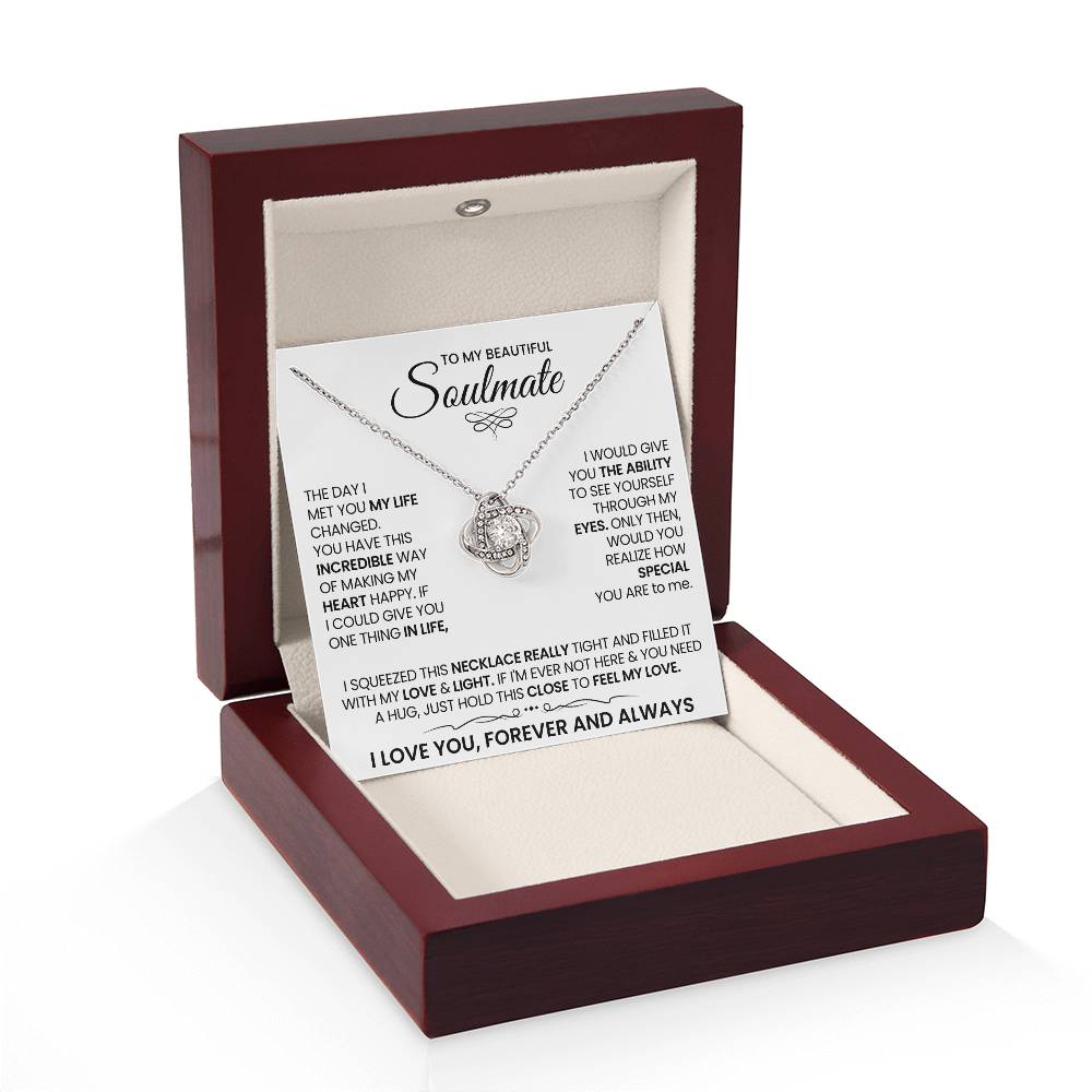 To My Beautiful Soulmate Necklace for Women, Girlfriend The Day