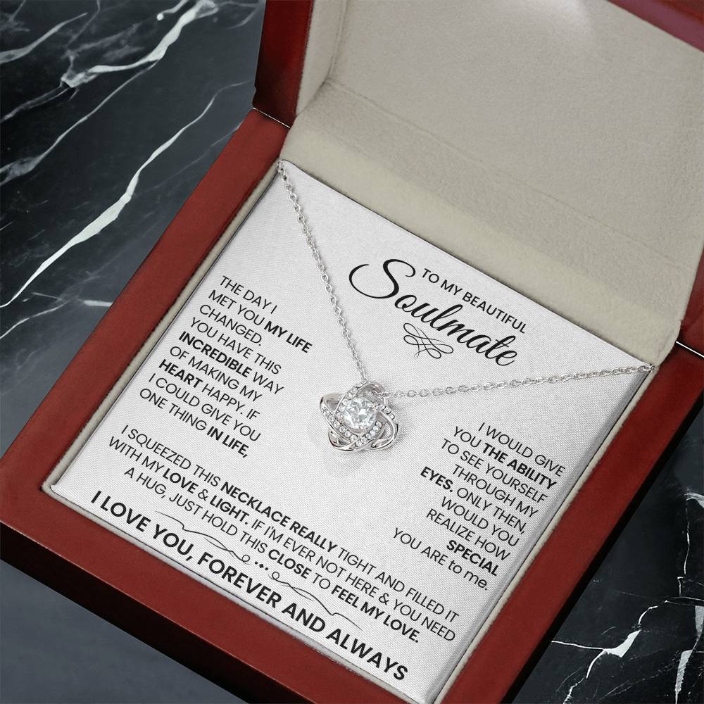 To My Beautiful Soulmate Necklace for Women, Girlfriend The Day