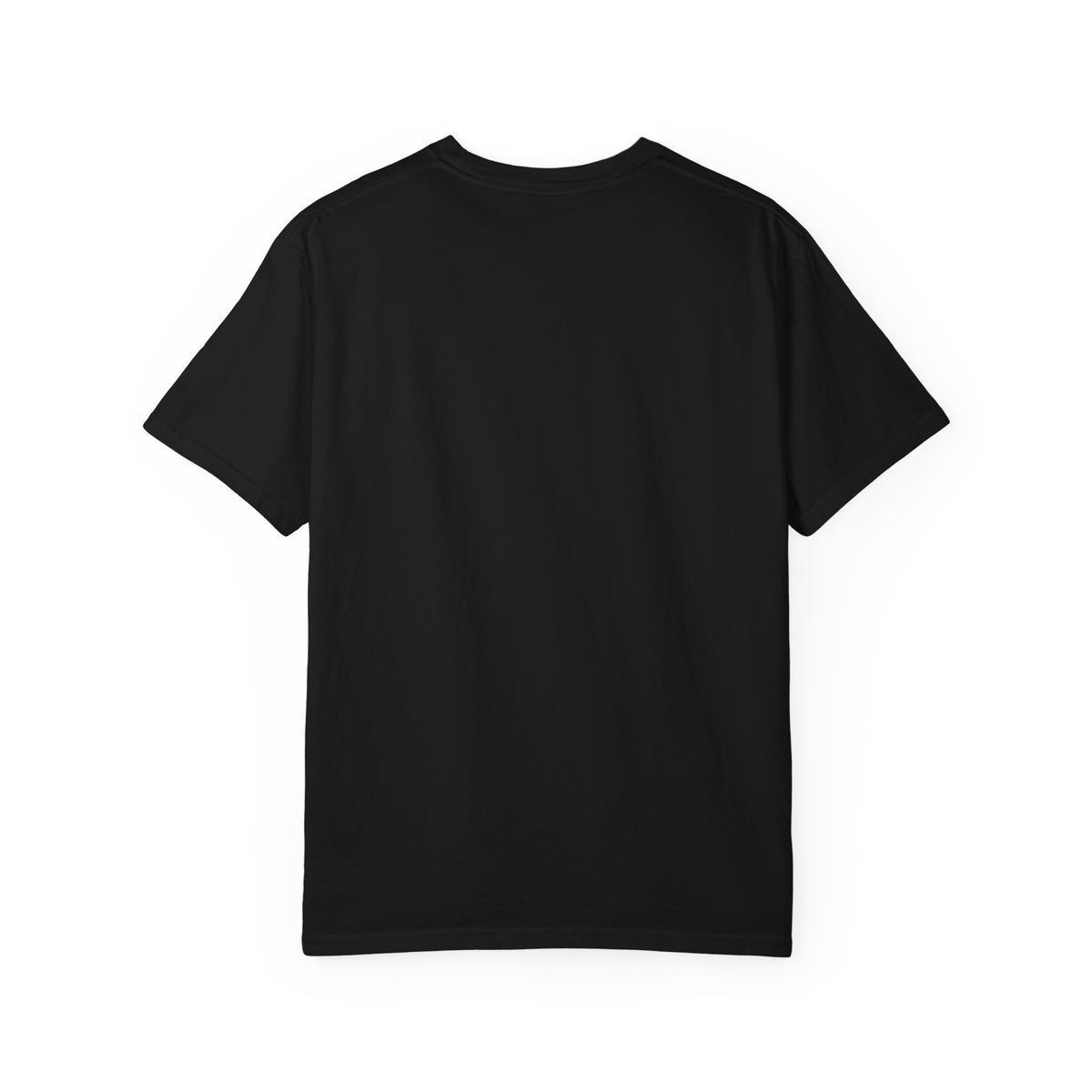 Black Comfort Colors 1717 T-shirt, plain back view