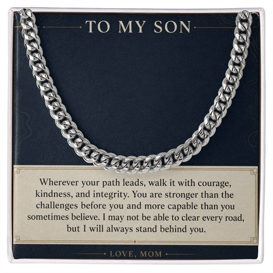 Cuban Link Chain for Son from Mom – Courage for Every Path