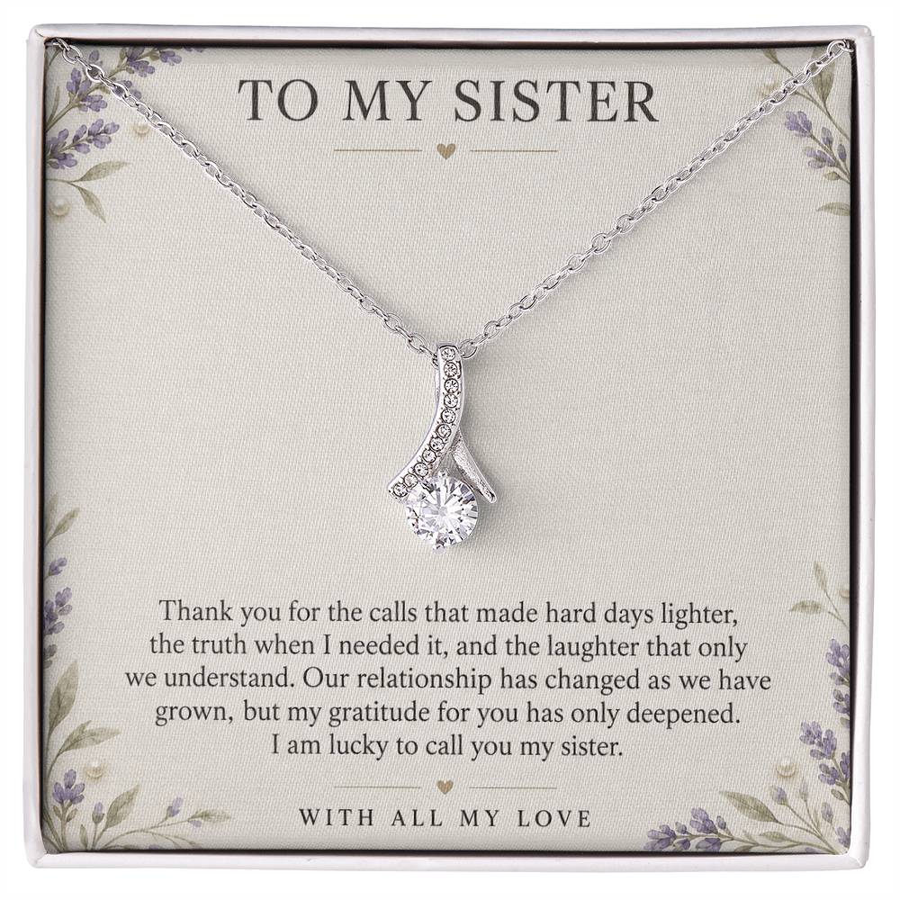 Alluring Beauty Necklace for Sister – Thank You for Being My Sister — product image 2