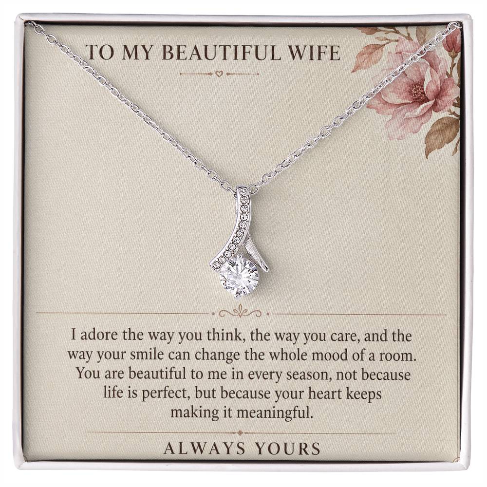 Alluring Beauty Necklace for Wife from Husband – The Woman I Adore — product image 2