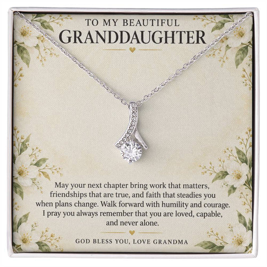 Alluring Beauty Necklace for Granddaughter – Graduation Blessing