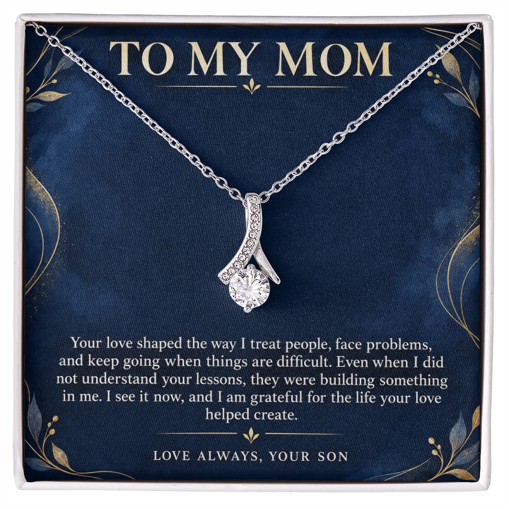 Alluring Beauty Necklace for Mom from Son – Your Love Shaped My Life — product image 2