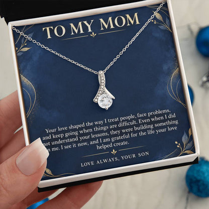 Alluring Beauty Necklace for Mom from Son – Your Love Shaped My Life — product thumbnail 4
