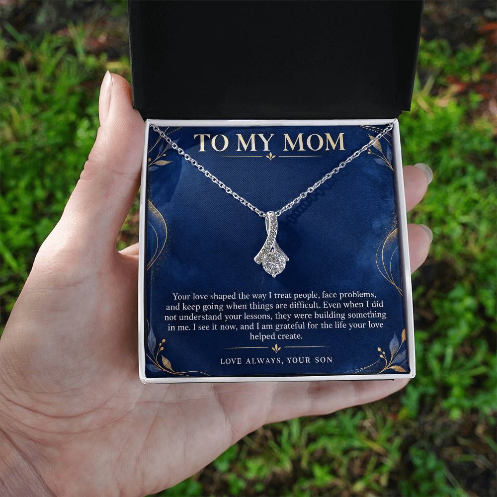 Alluring Beauty Necklace for Mom from Son – Your Love Shaped My Life — product image 3