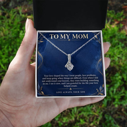 Alluring Beauty Necklace for Mom from Son – Your Love Shaped My Life — product thumbnail 3
