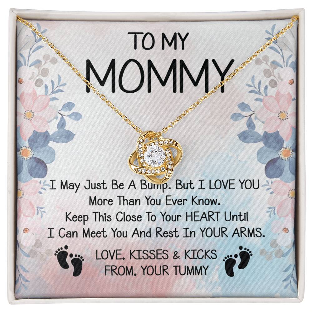 To My Mommy Gift Love Knot Necklace With Beautiful Message Card for Ne