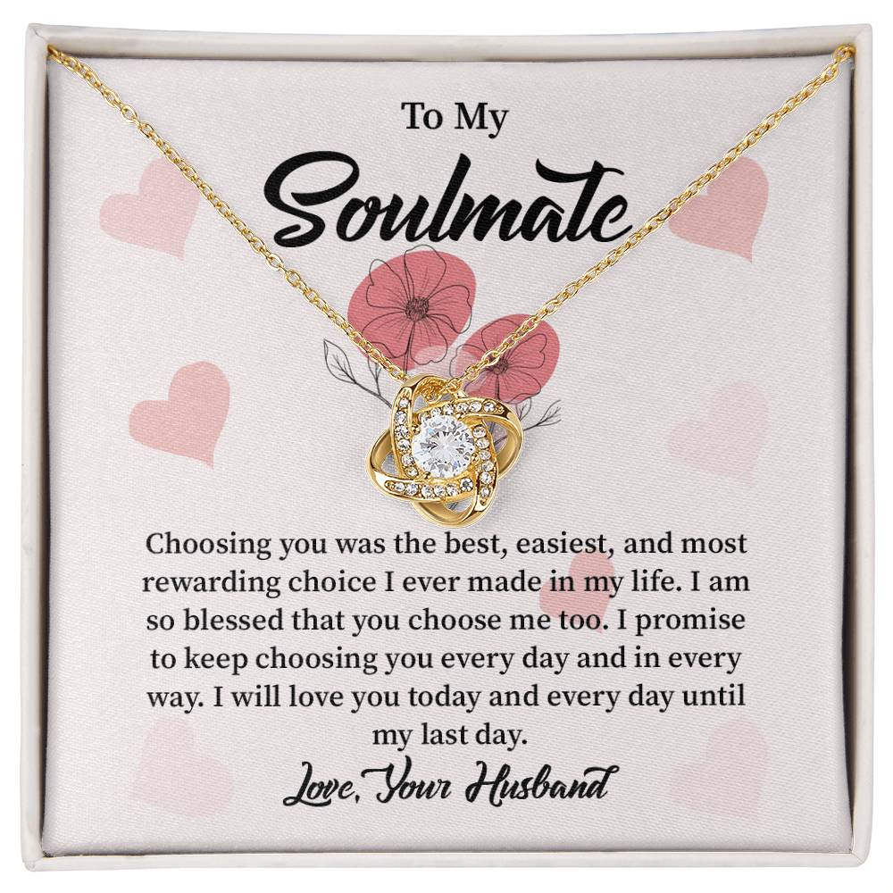 To My Soulmate Necklace for Women Gift From Husband You The Best My So