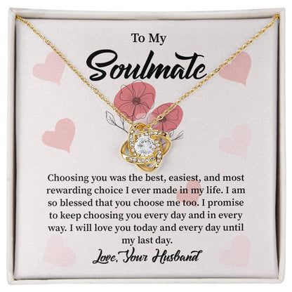 To My Soulmate Necklace for Women Gift From Husband You The Best My So