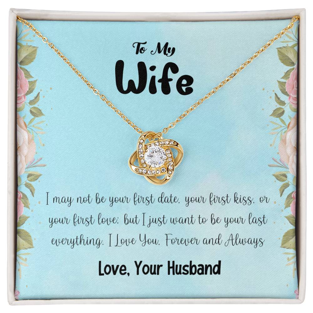 To My Wife Romantic Birthday, Anniversary, Valentines Love Knot Neckla