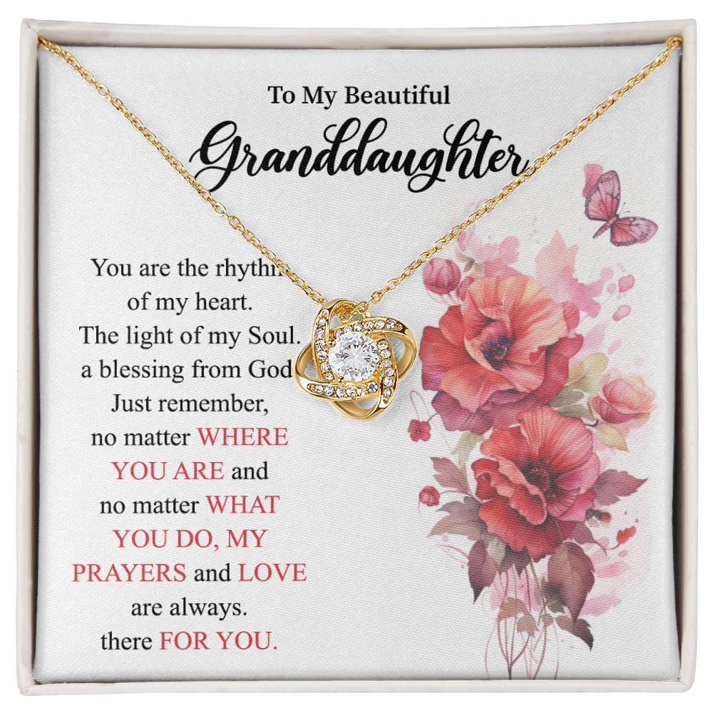 To My Beautiful Granddaughter Necklace from Grandma - Cute Message Car