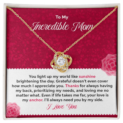 To my Incredible Mom - Gift From Daughter/Son In Law, Present For Mom 
