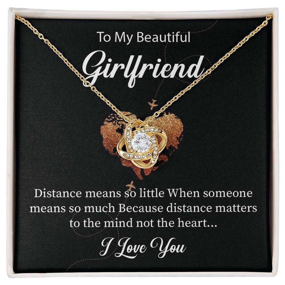 To My Gorgeous Beautiful Girlfriend Necklace With Message Card Long Di