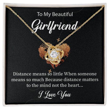 To My Gorgeous Beautiful Girlfriend Necklace With Message Card Long Di