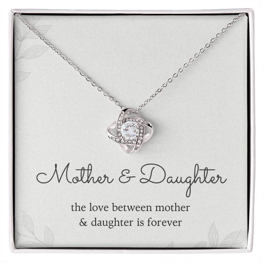 Mother & Daughter Love Knot Necklace – Forever Bond Gift