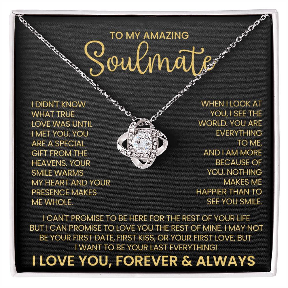 To My Amazing Soulmate Love Knot Necklace – Gift From Heaven — product image 2