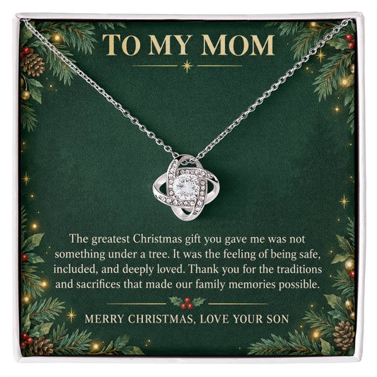 Love Knot Necklace for Mom from Son – Christmas From Your Son