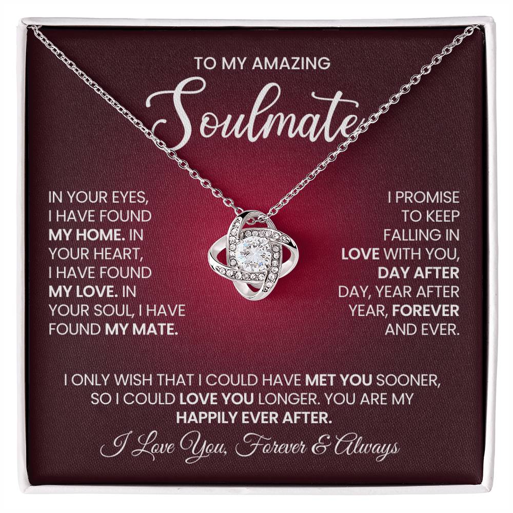 To My Amazing Soulmate Love Knot Necklace – My Happily Ever After — product image 2