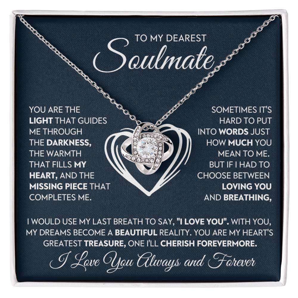 To My Dearest Soulmate Love Knot Necklace – You Complete Me — product image 2