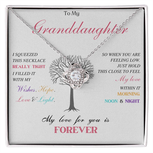 To My Granddaughter Love Knot Necklace – My Love Is Forever