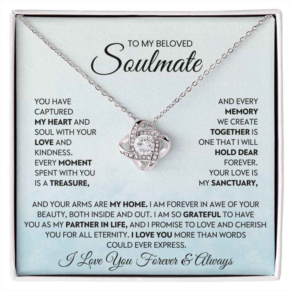 To My Beloved Soulmate Love Knot Necklace – My Sanctuary — product image 2
