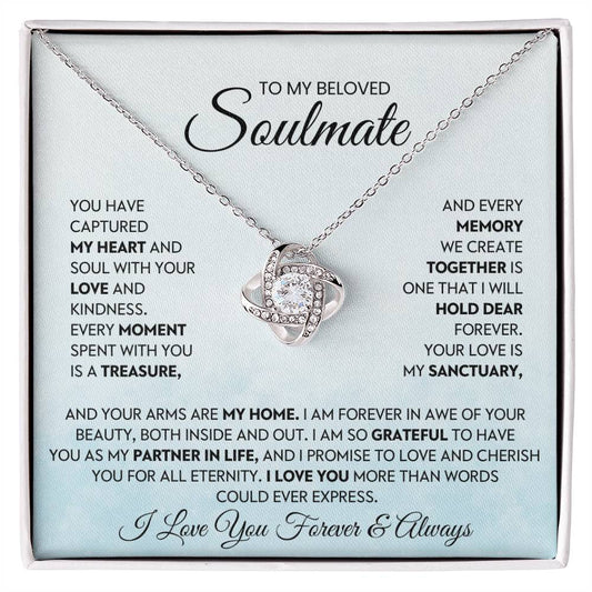 To My Beloved Soulmate Love Knot Necklace – My Sanctuary