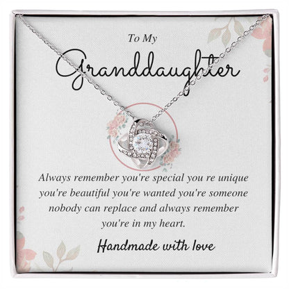 To My Granddaughter Love Knot Necklace – You Are Special — product thumbnail 2