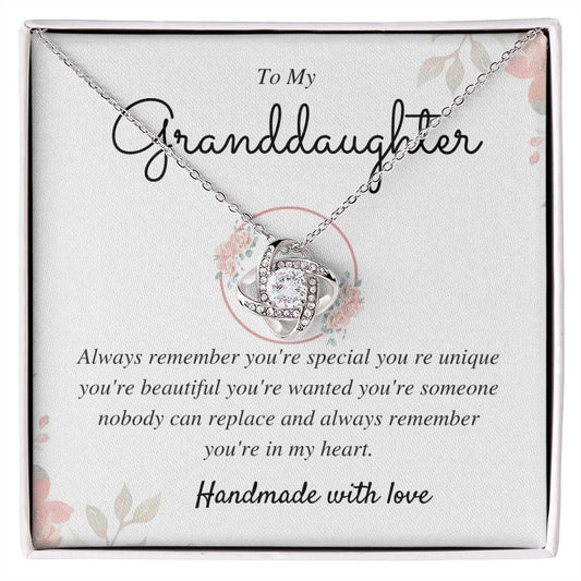 To My Granddaughter Love Knot Necklace – You Are Special