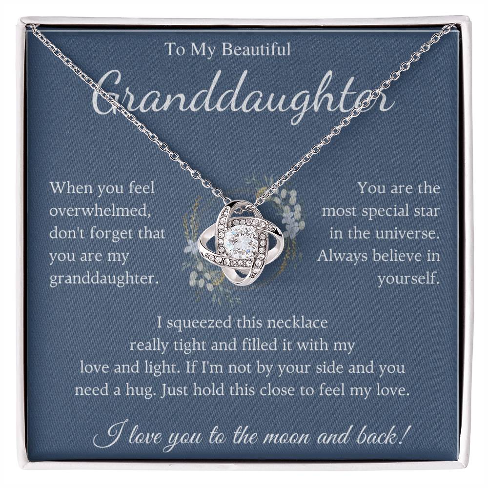 To My Granddaughter Love Knot Necklace – When You Feel Alone — product image 20