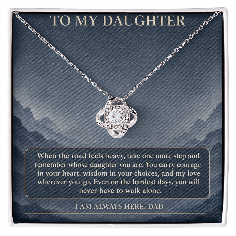 Love Knot Necklace for Daughter from Dad – You Are Enough — product image 2