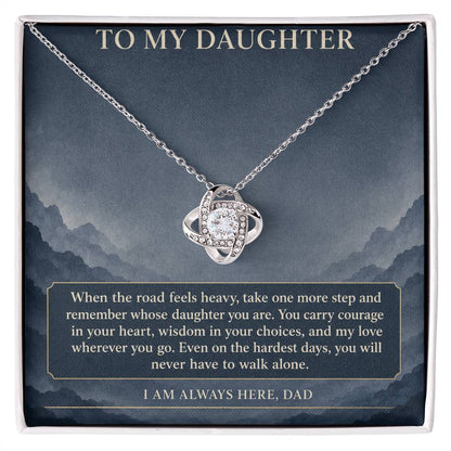 Love Knot Necklace for Daughter from Dad – You Are Enough — product thumbnail 2