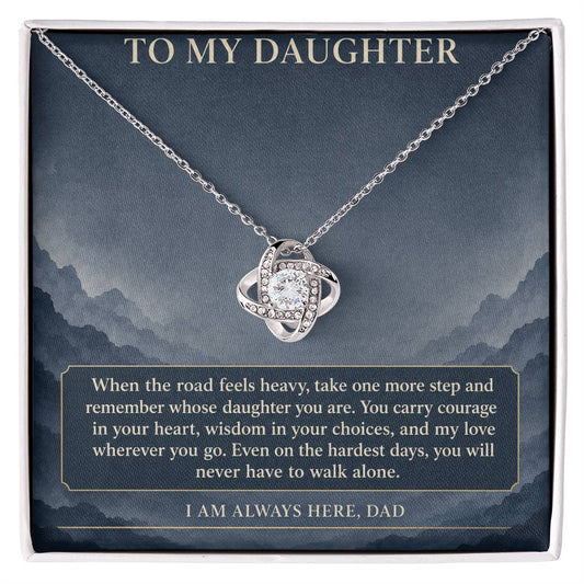 Love Knot Necklace for Daughter from Dad – You Are Enough