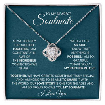 To My Dearest Soulmate Love Knot Necklace – Incredible Connection — product thumbnail 2