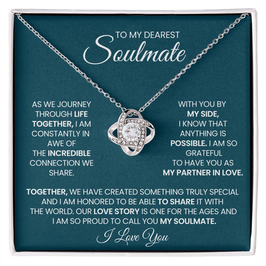 To My Dearest Soulmate Love Knot Necklace – Incredible Connection