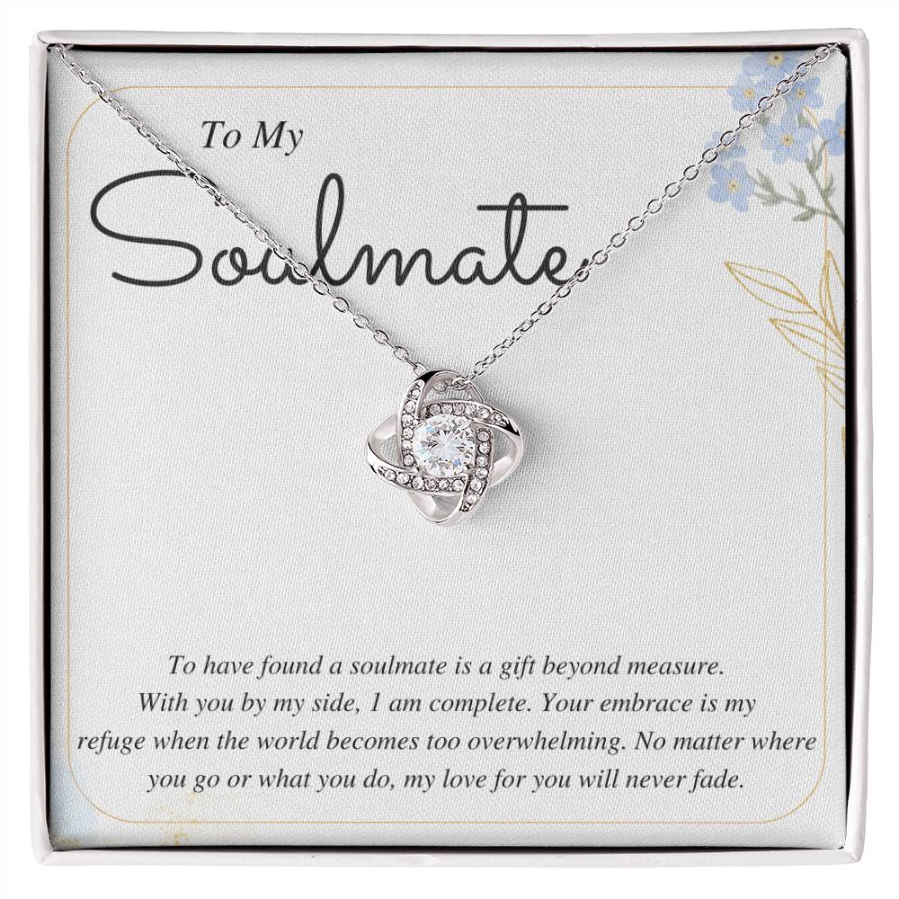 To My Soulmate Love Knot Necklace – Gift Beyond Measure