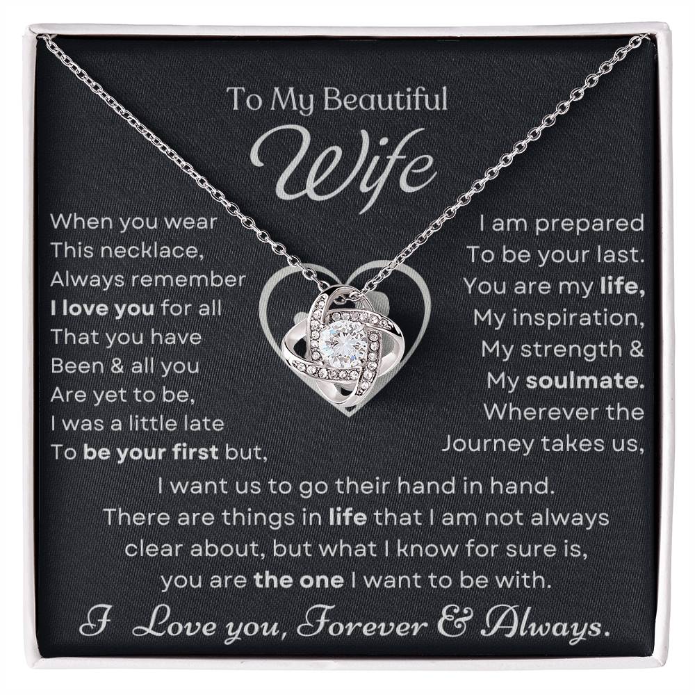 To My Beautiful Wife Love Knot Necklace – My Life and Inspiration — product image 2