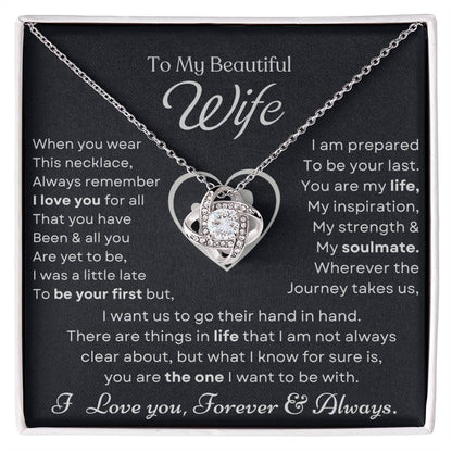 To My Beautiful Wife Love Knot Necklace – My Life and Inspiration — product thumbnail 2