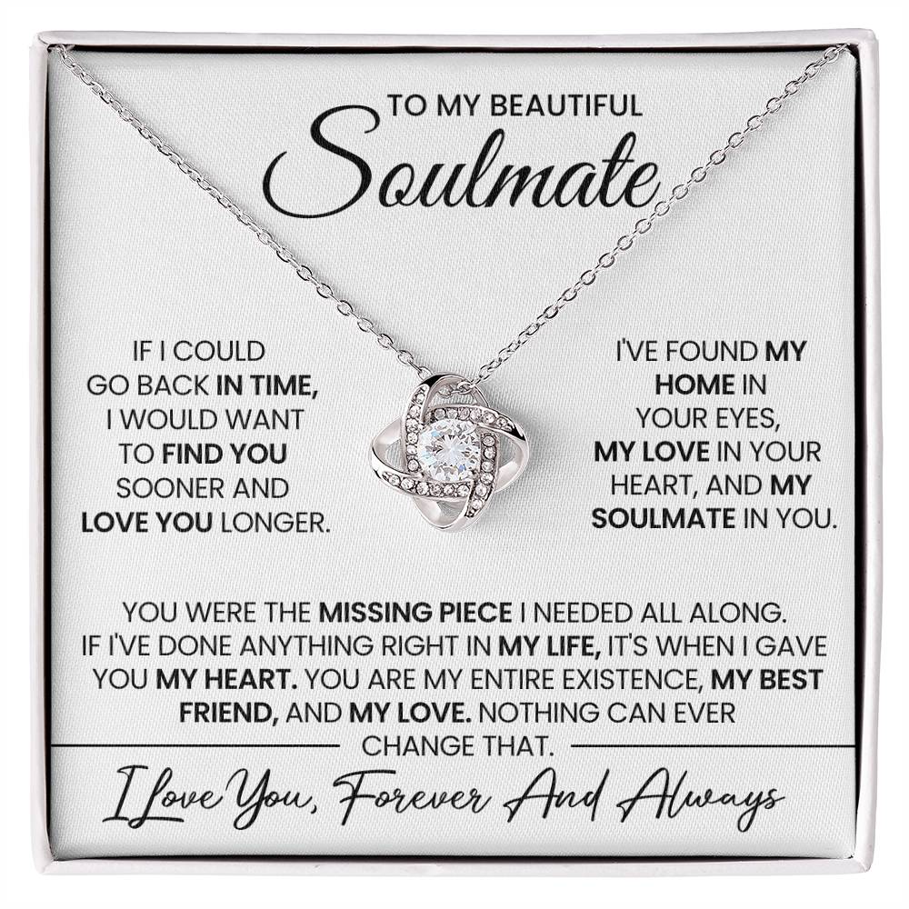 To My Soulmate Love Knot Necklace – Missing Piece — product image 2